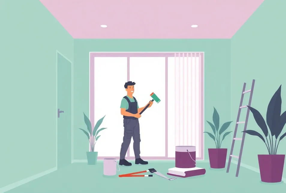 Intérieur rénové après travaux de peinture à Romilly-sur-Seine